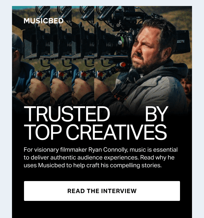 Interview access to top music filmmaker by MusicBed