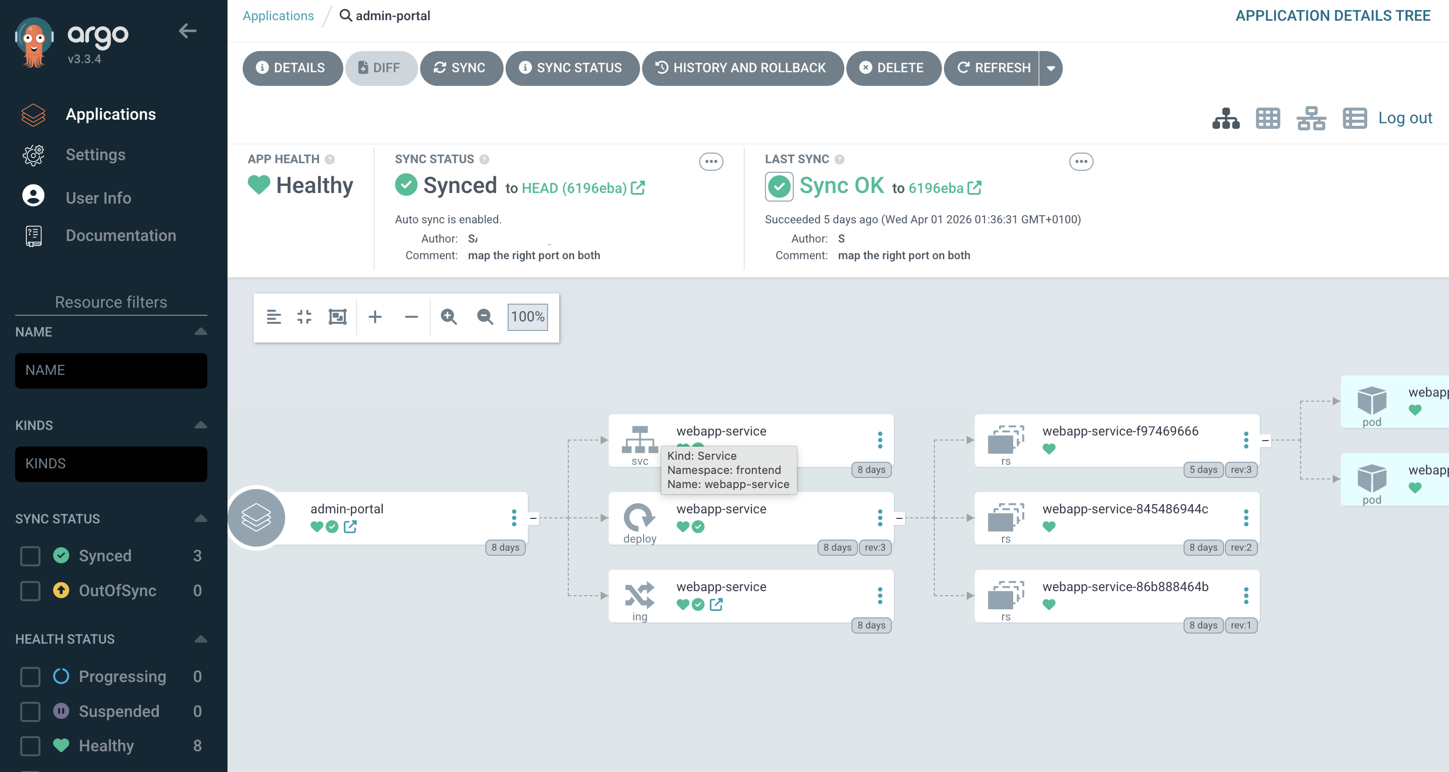 ArgoCD Dashboard
