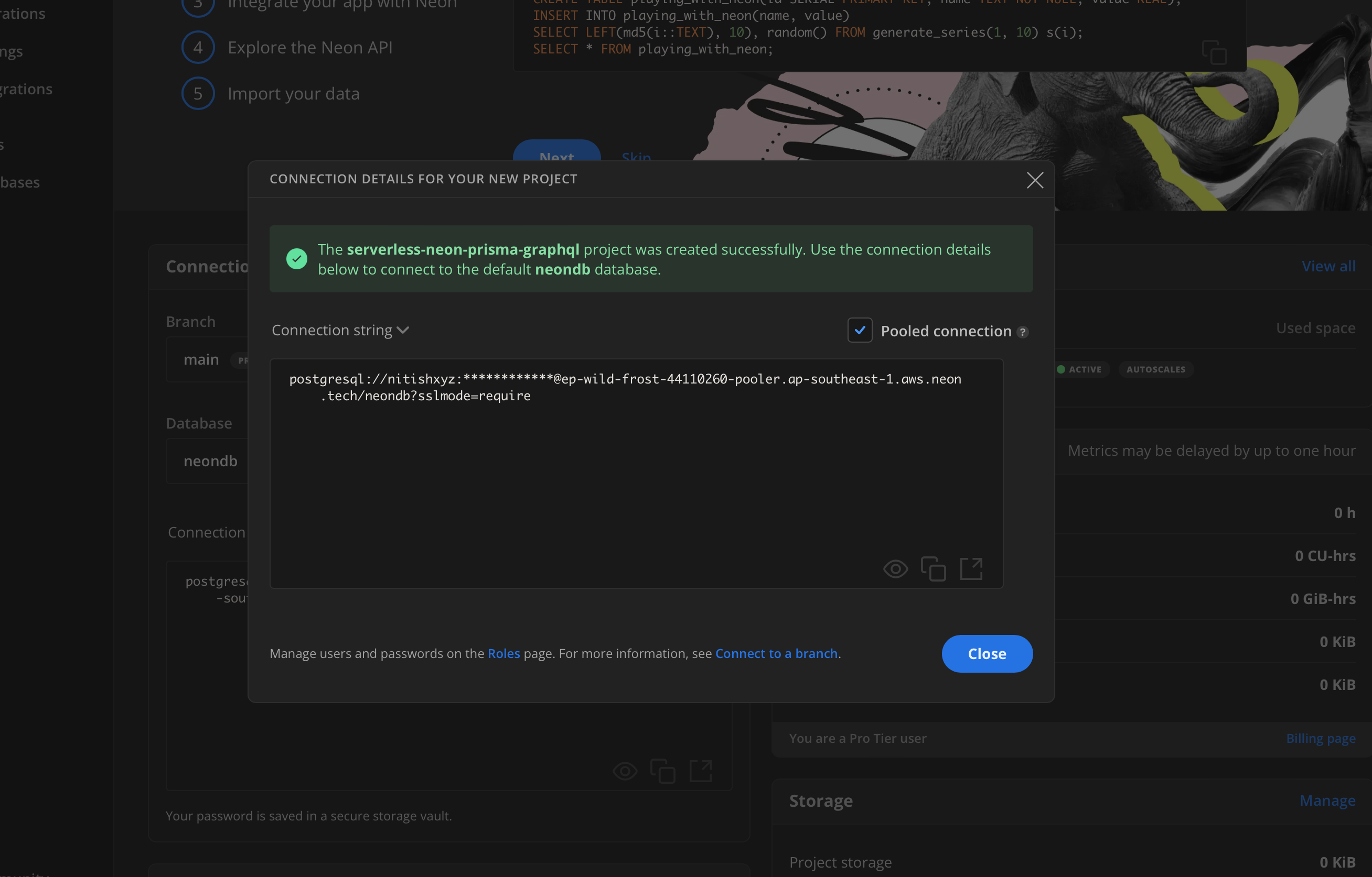 Pooled Connection to database
