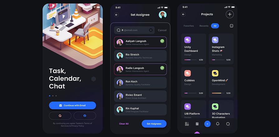 16. Taskez: A complete, modern productivity app template preview
