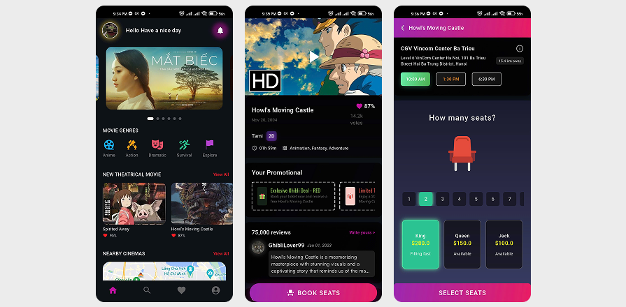 18. Cinema Ticket: A fully-functional movie booking app preview