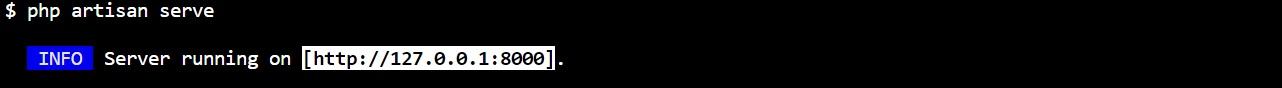 terminal 1: laravel address url