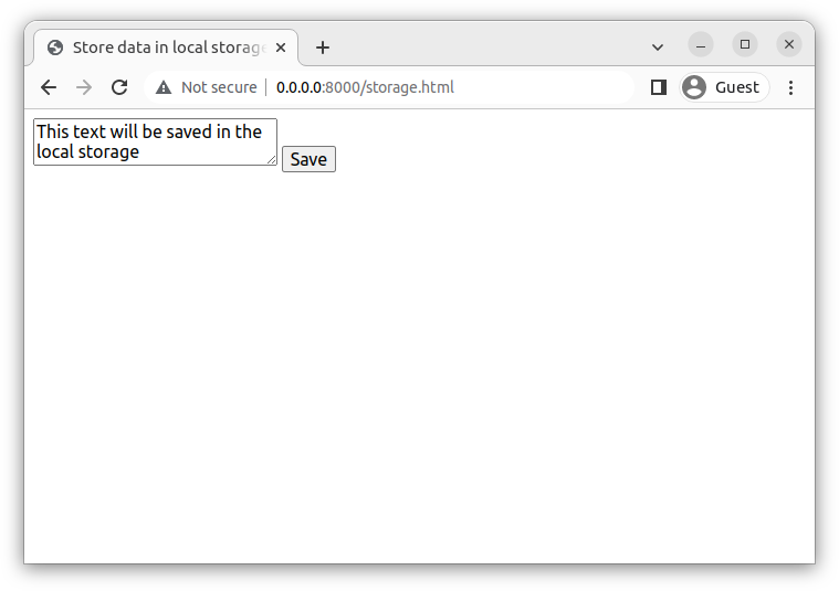 A text area containing text