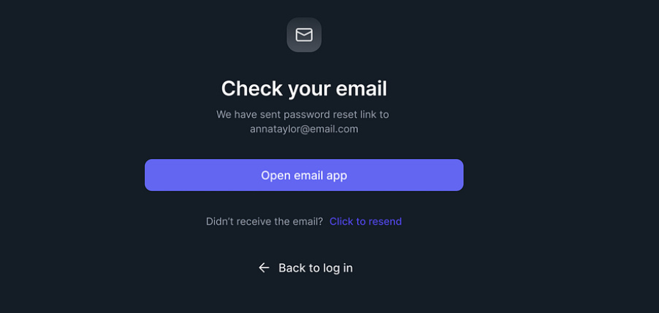 Confirmation email