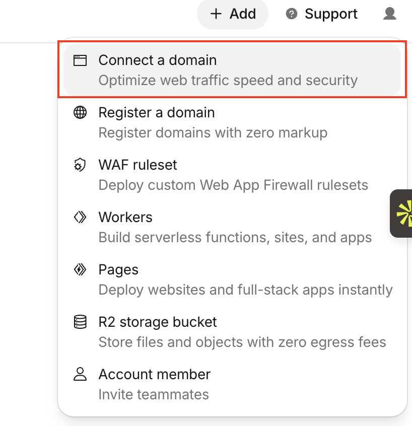 Connect a domain