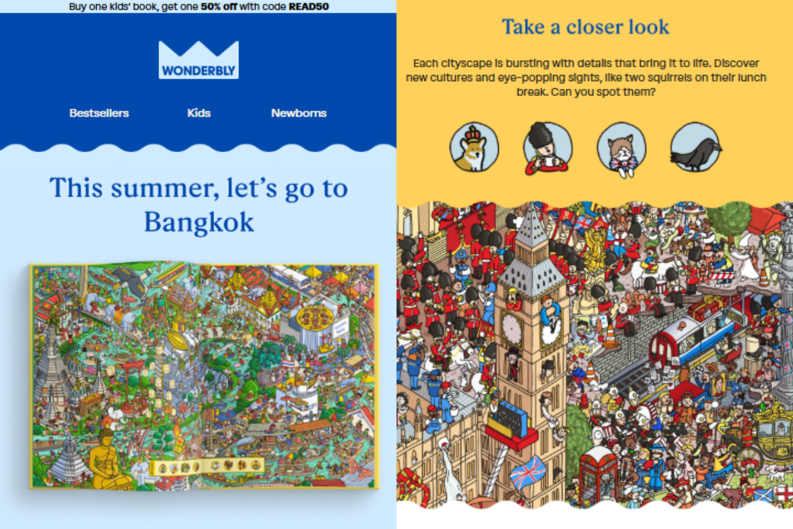 Wonderbly email marketing campaign