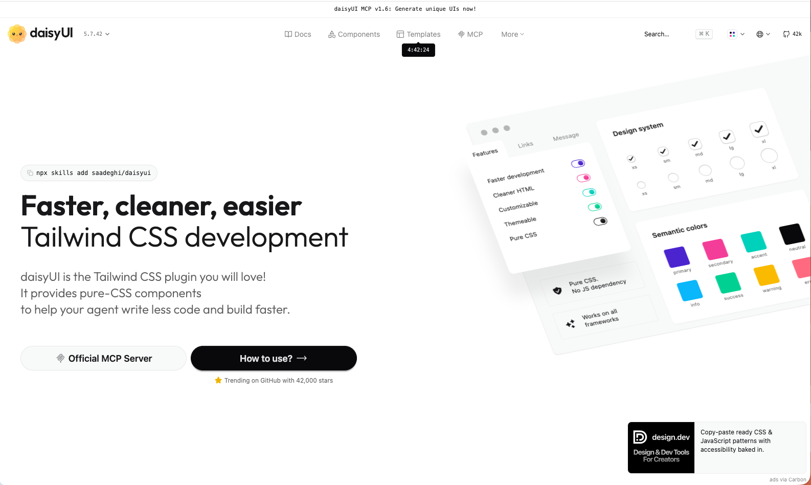 DaisyUI homepage