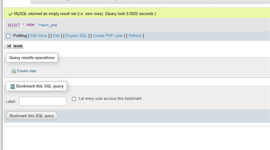 The Database Table.
