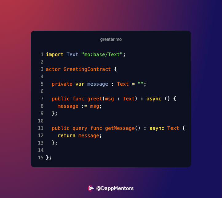 Motoko Code Example