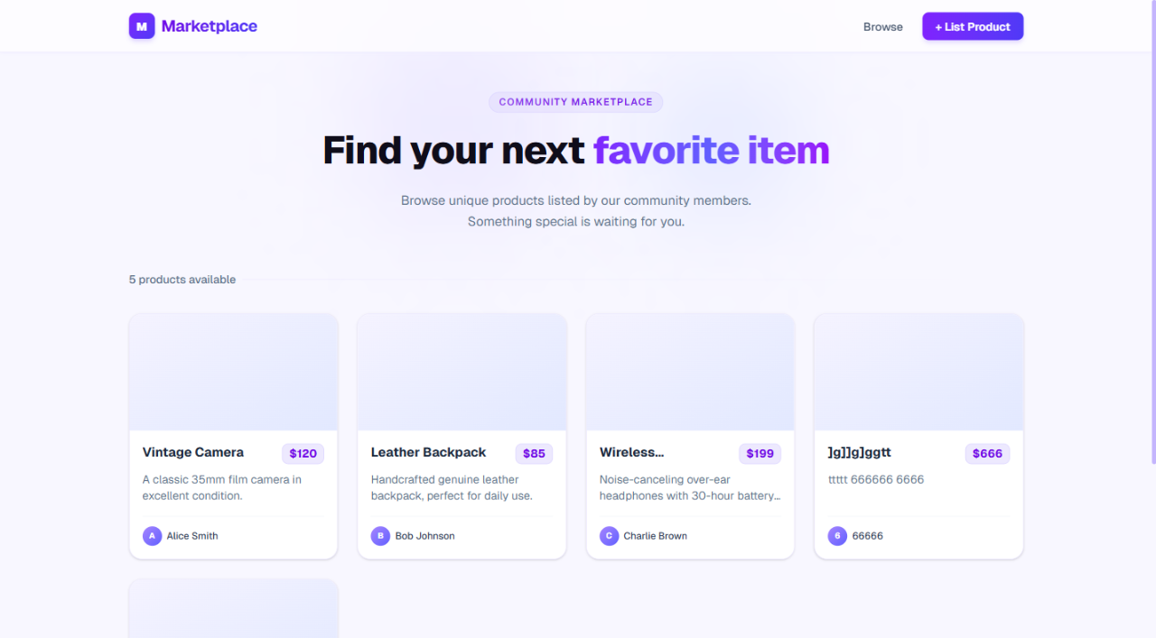 New product visible after form submission