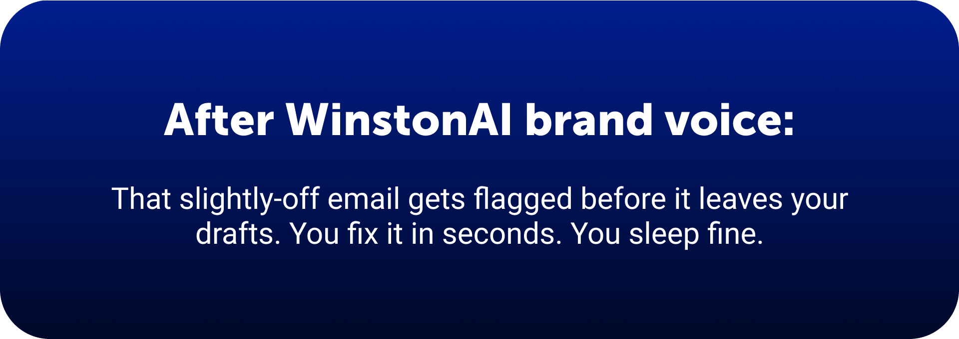 What happens before people use AI brand voice tool with emails sends