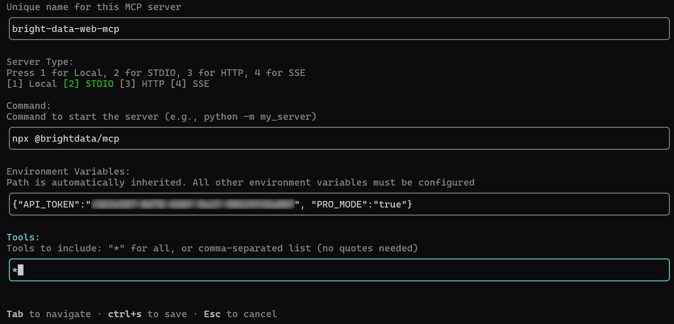 Configuring the Web MCP connection in GitHub Copilot CLI