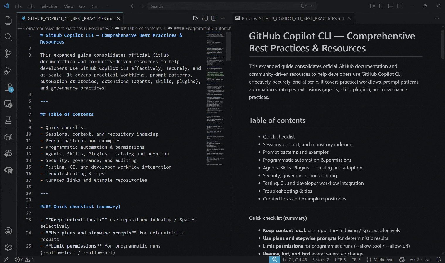 The “GITHUB_COPILOT_CLI_BEST_PRACTICES.md” file
