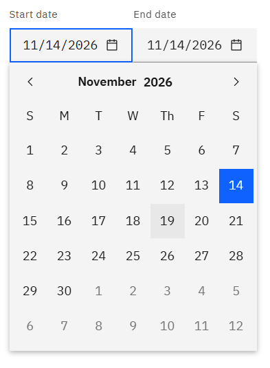 Carbon date picker