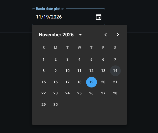 MUI X date picker