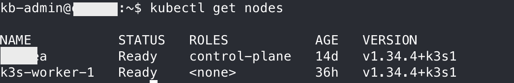 k3s with control plane and worker nodes