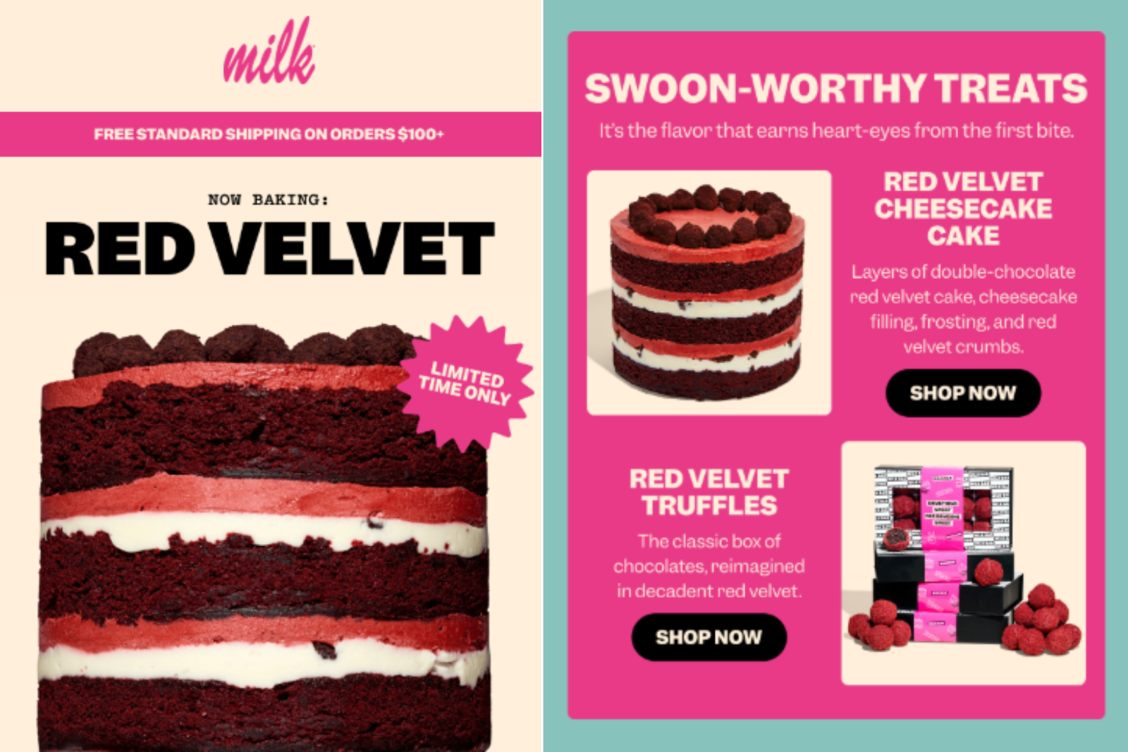 Milk email marketing campaign