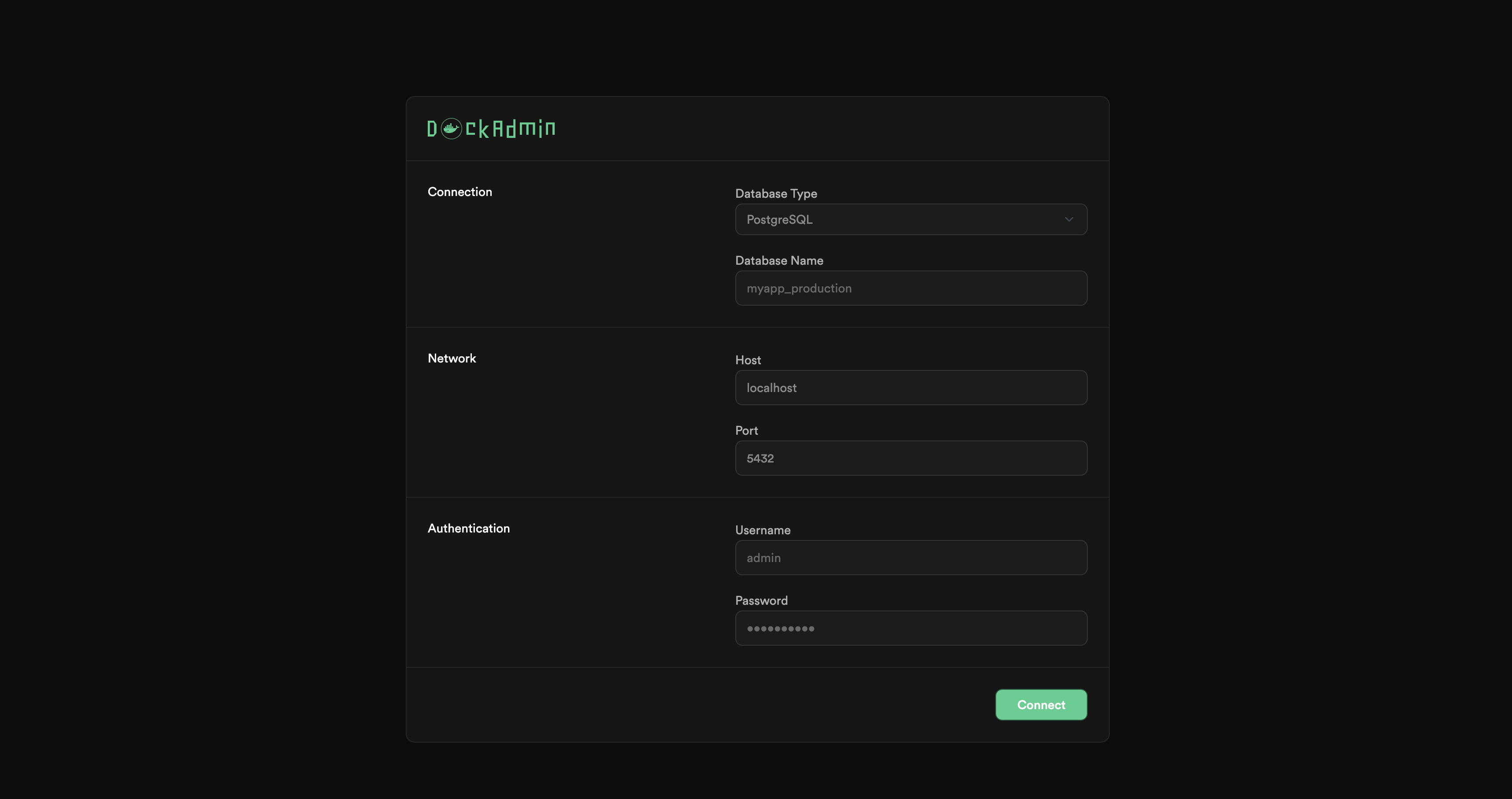 Auth page