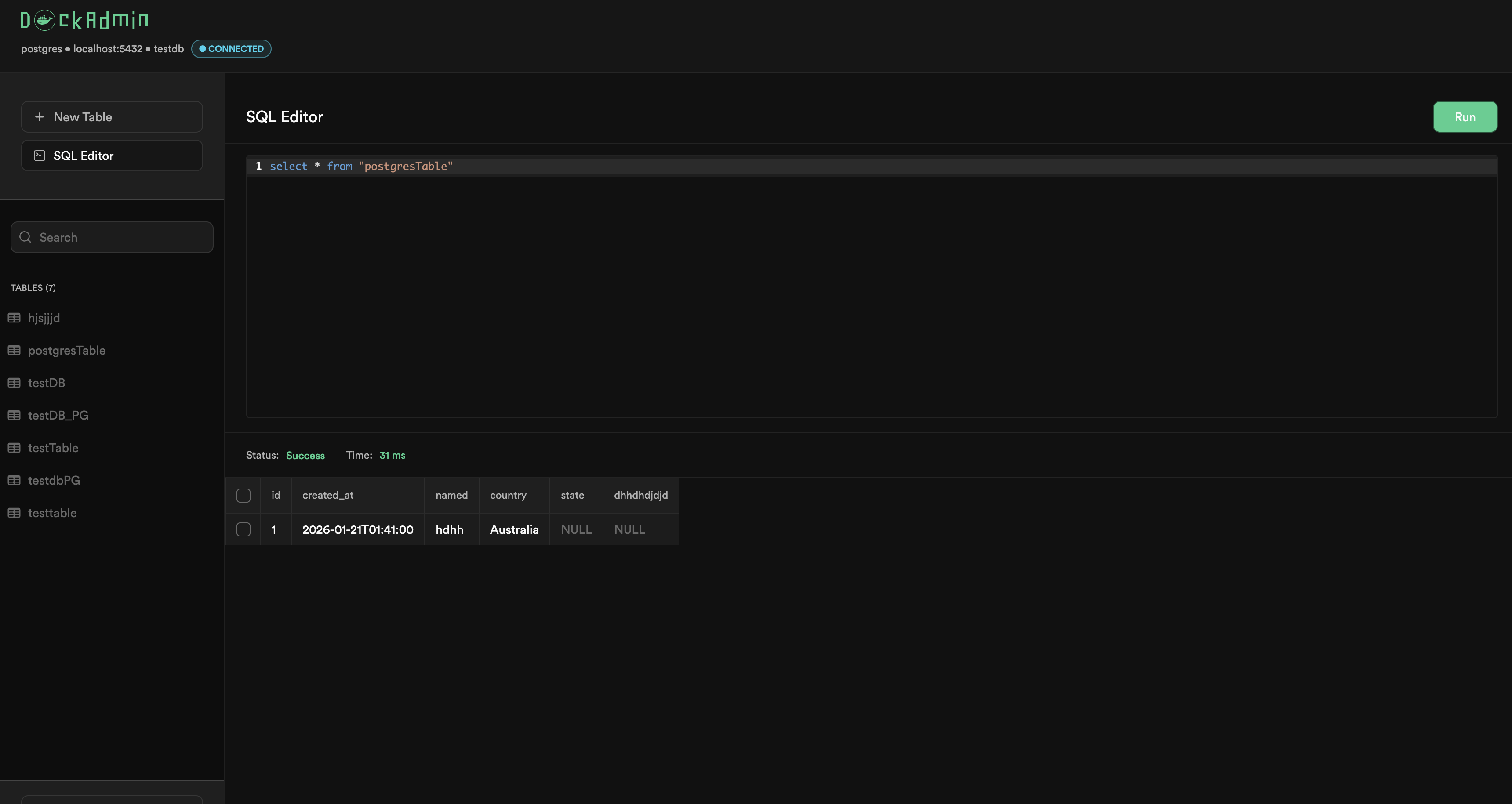 SQL Editor